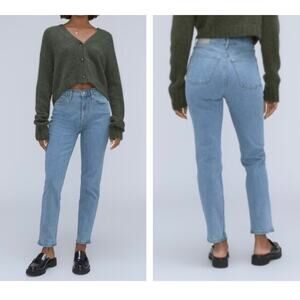 Everlane The Original Cheeky Jean Clean High Rise Clean Hem Cotton Size 26 Crop